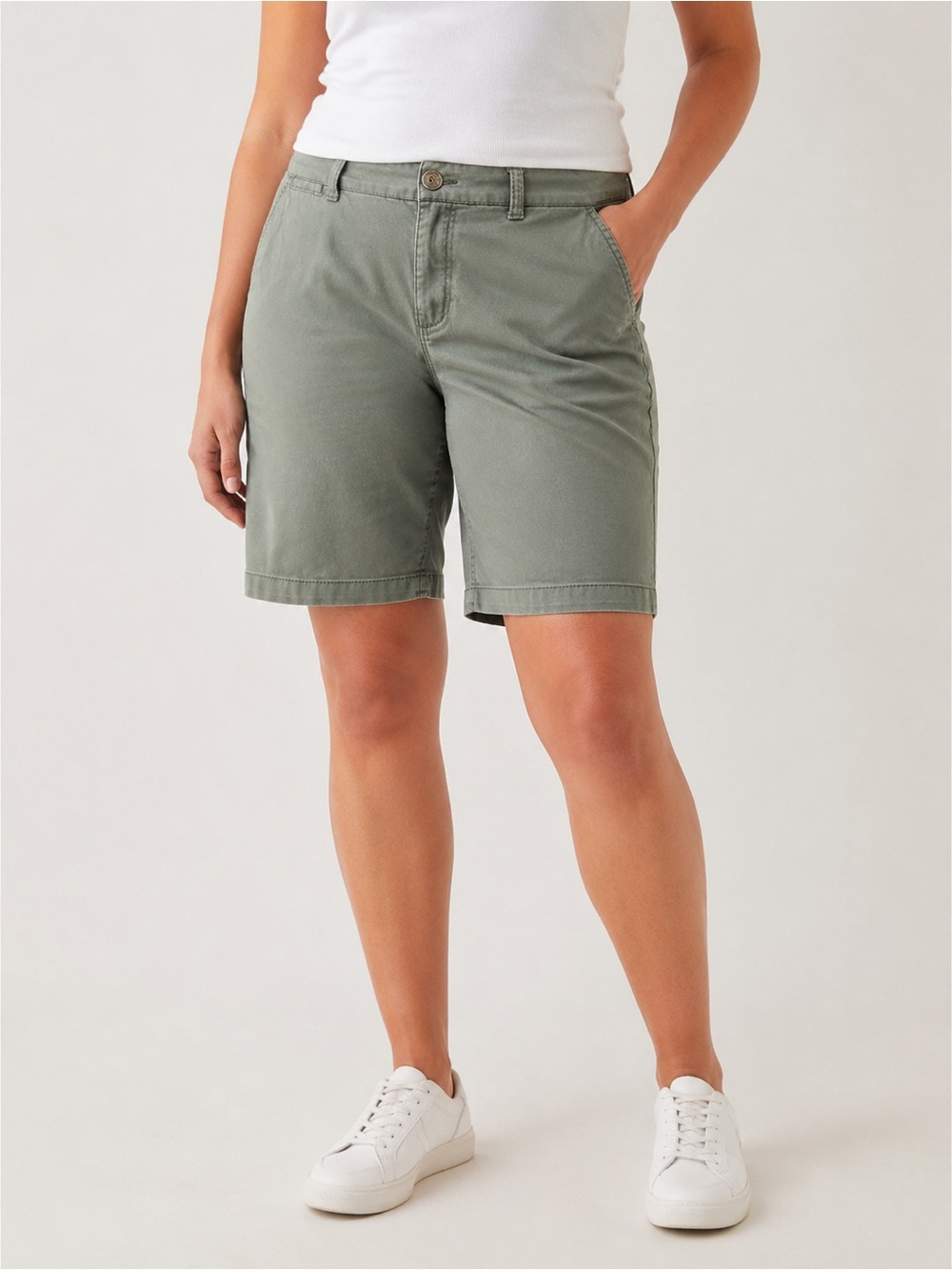 American Eagle Outfitters Olive Green Bermuda Shorts 12